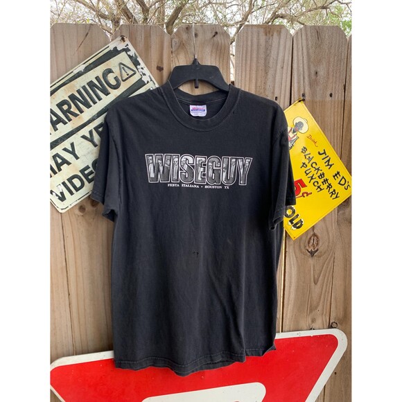 Black vintage 90s Wiseguy TV show promo tee Size M